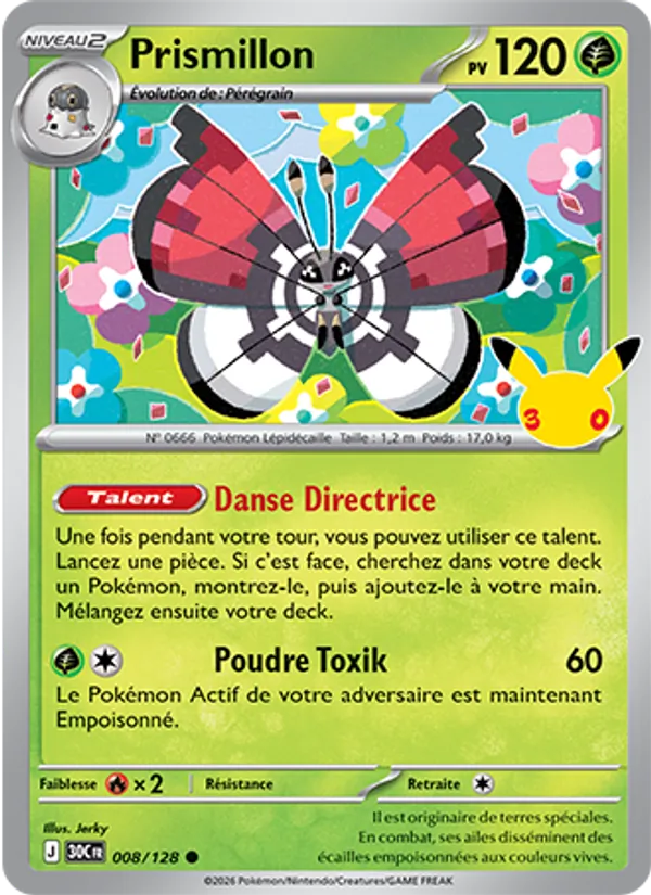 Carte Pokémon Prismillon de l'extension 30ᵉ Anniversaire