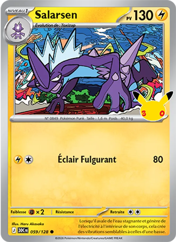 Carte Pokémon Salarsen de l'extension 30ᵉ Anniversaire