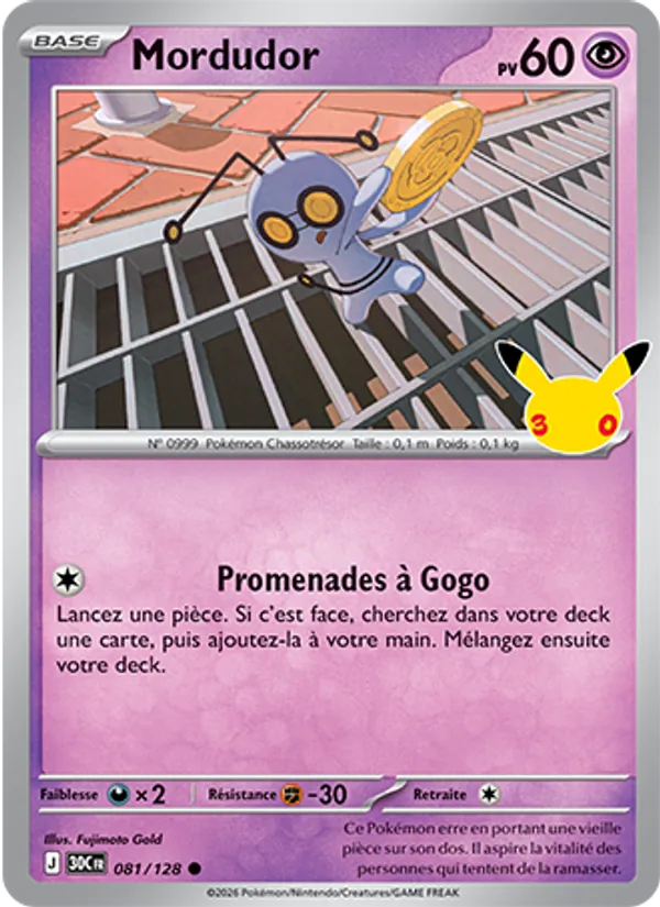 Carte Pokémon Mordudor de l'extension 30ᵉ Anniversaire