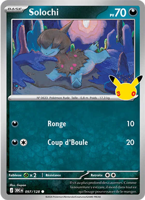 Carte Pokémon Solochi de l'extension 30ᵉ Anniversaire
