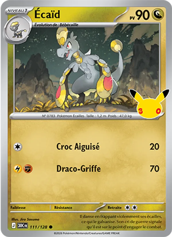 Carte Pokémon Écaïd de l'extension 30ᵉ Anniversaire