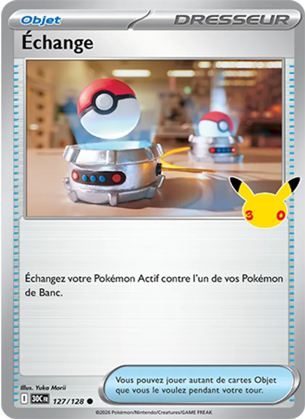 Carte Pokémon Échange de l'extension 30ᵉ Anniversaire