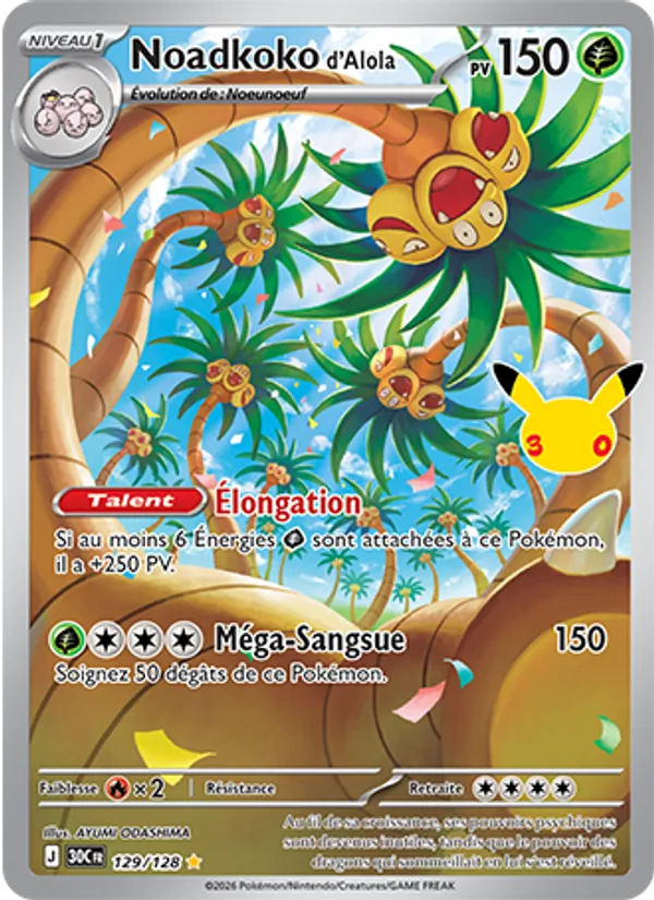 Carte Pokémon Noadkoko d'Alola de l'extension 30ᵉ Anniversaire