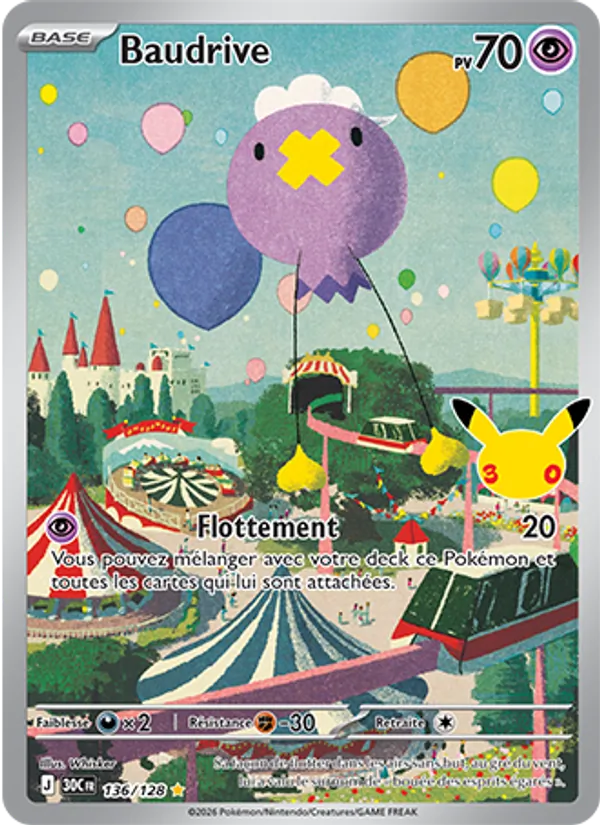 Carte Pokémon Baudrive de l'extension 30ᵉ Anniversaire