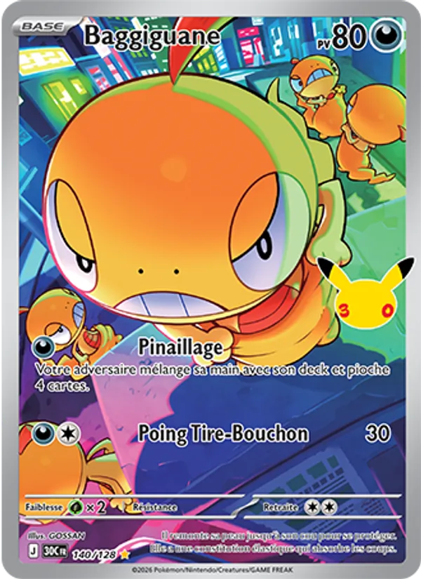 Carte Pokémon Baggiguane de l'extension 30ᵉ Anniversaire