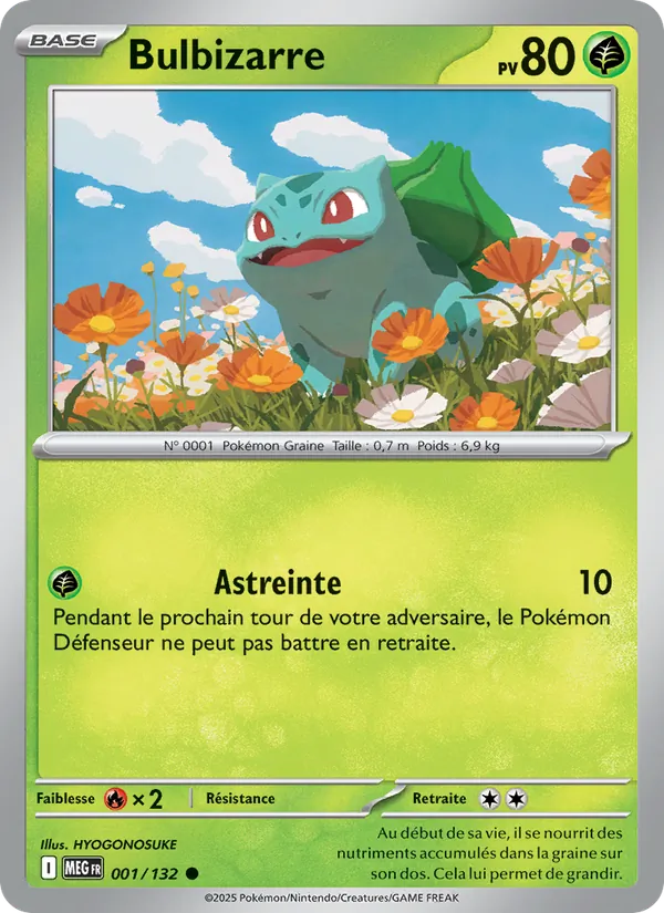 Carte Pokémon Bulbizarre de l'extension Méga-Évolution