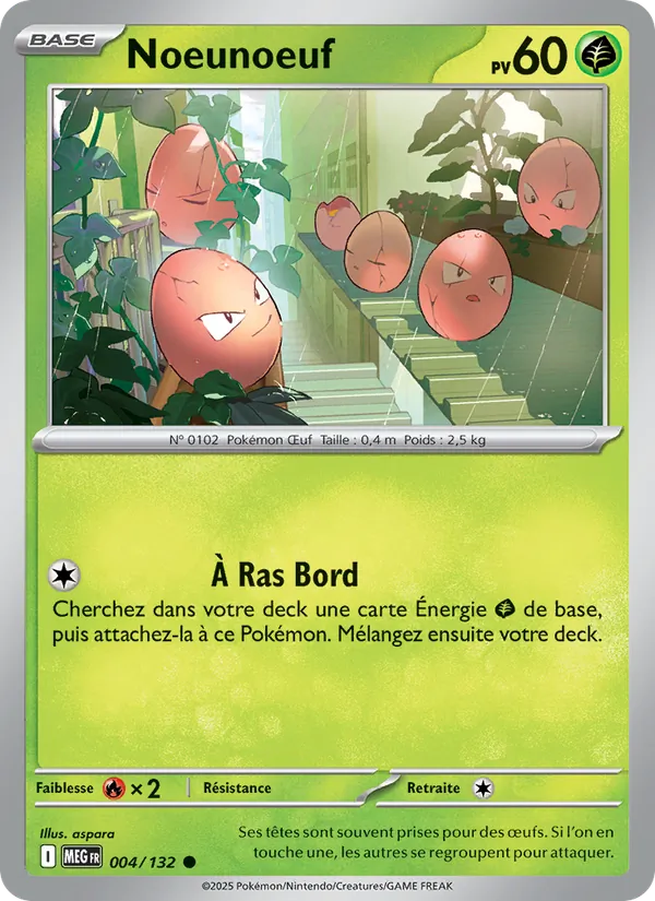 Carte Pokémon Noeunoeuf de l'extension Méga-Évolution