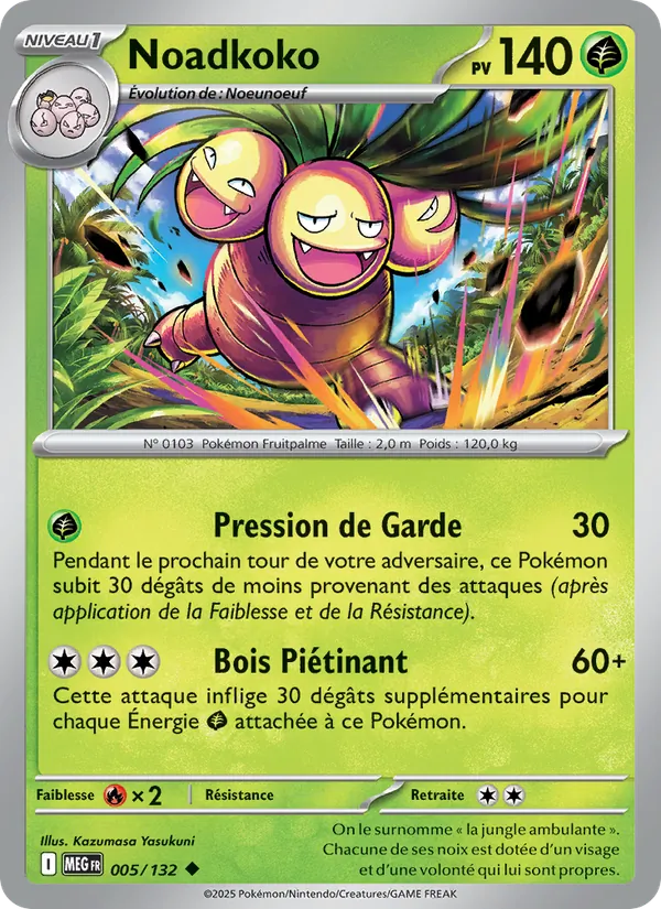 Carte Pokémon Noadkoko de l'extension Méga-Évolution