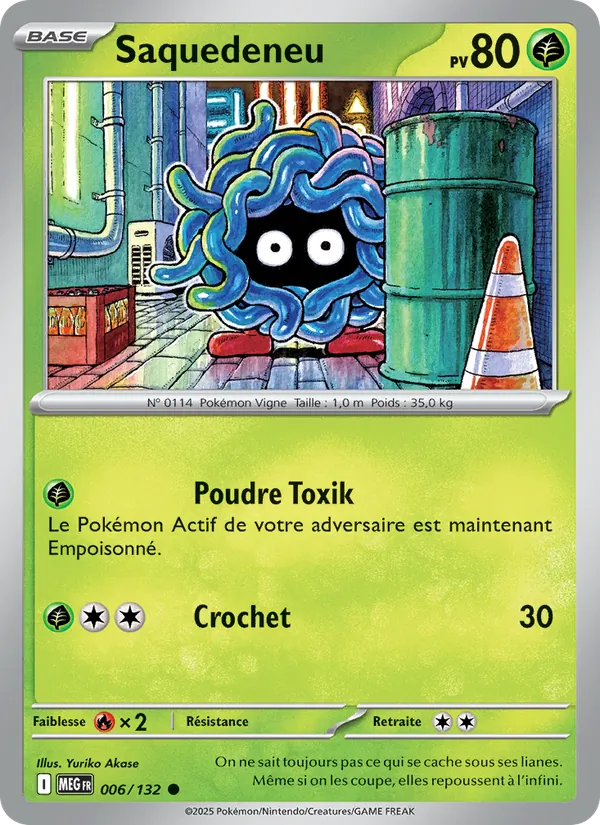 Carte Pokémon Saquedeneu de l'extension Méga-Évolution