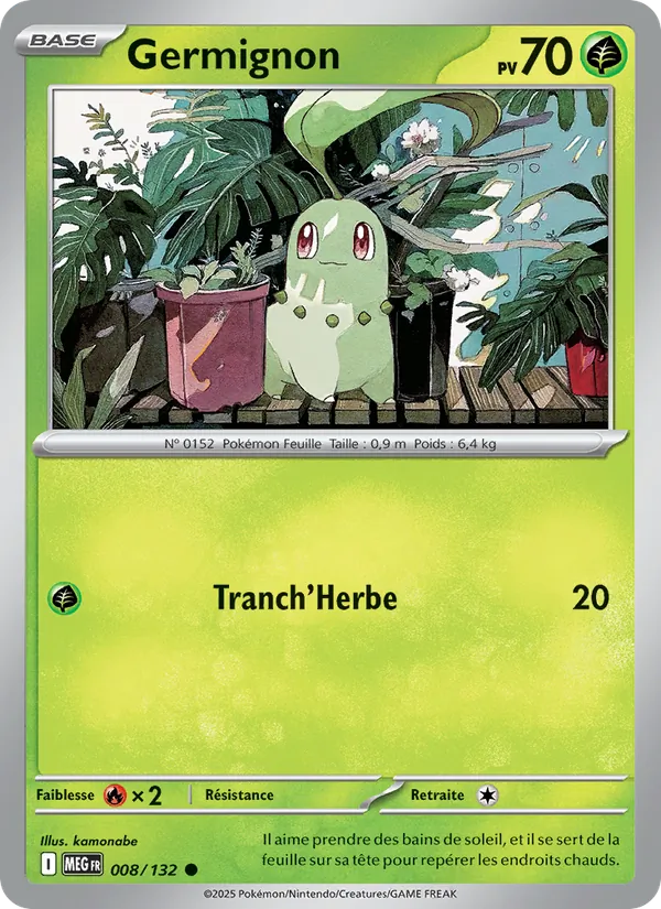 Carte Pokémon Germignon de l'extension Méga-Évolution