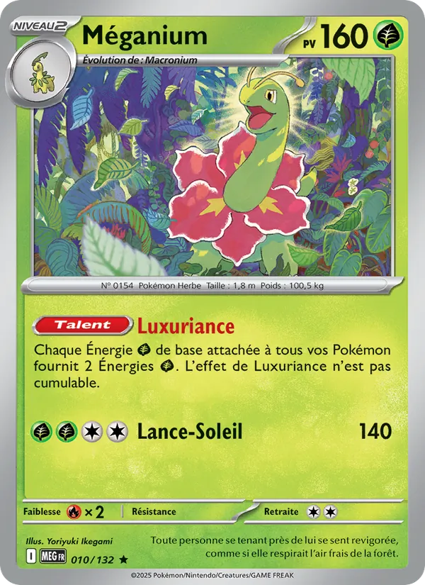 Carte Pokémon Méganium de l'extension Méga-Évolution