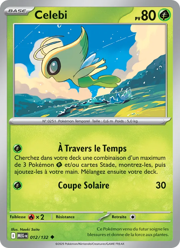 Carte Pokémon Celebi de l'extension Méga-Évolution
