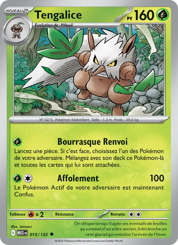 Carte Pokémon Tengalice de l'extension Méga-Évolution