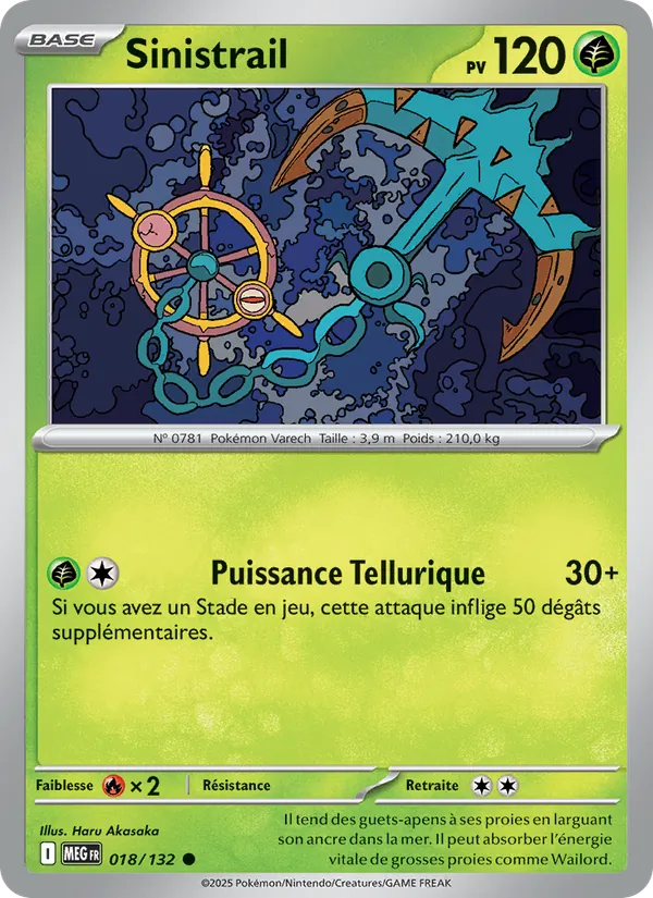 Carte Pokémon Sinistrail de l'extension Méga-Évolution