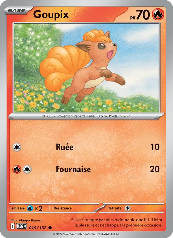Carte Pokémon Goupix de l'extension Méga-Évolution