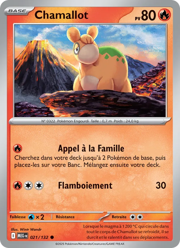 Carte Pokémon Chamallot de l'extension Méga-Évolution