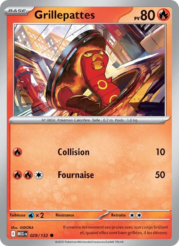 Carte Pokémon Grillepattes de l'extension Méga-Évolution