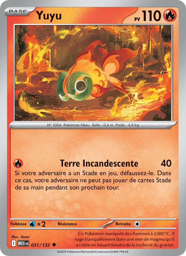 Carte Pokémon Yuyu de l'extension Méga-Évolution