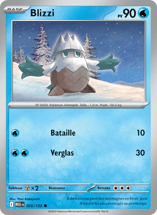 Carte Pokémon Blizzi de l'extension Méga-Évolution