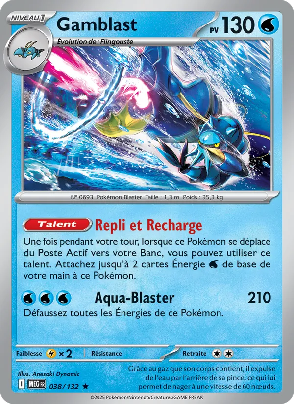 Carte Pokémon Gamblast de l'extension Méga-Évolution