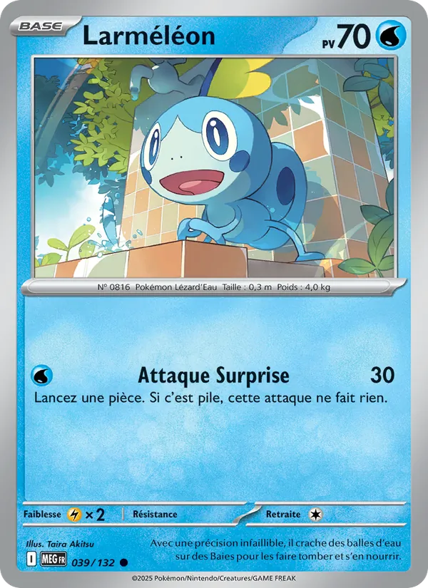 Carte Pokémon Larméléon de l'extension Méga-Évolution