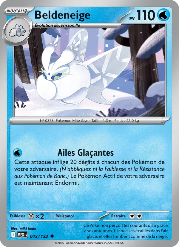 Carte Pokémon Beldeneige de l'extension Méga-Évolution