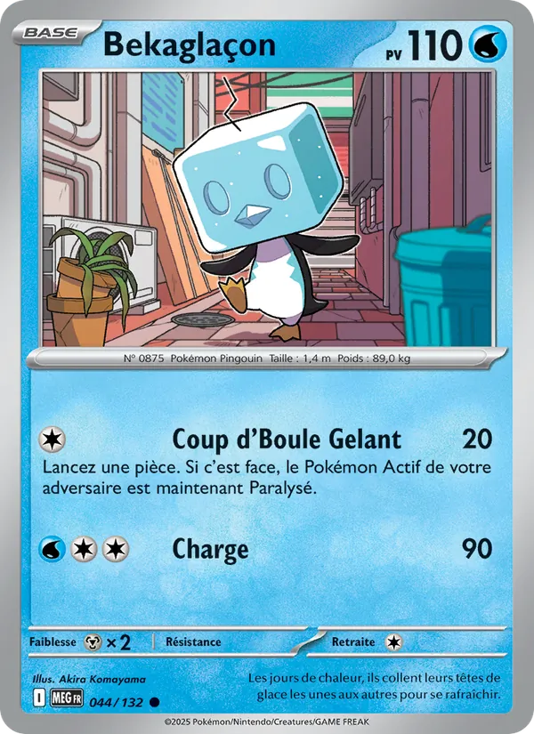 Carte Pokémon Bekaglaçon de l'extension Méga-Évolution