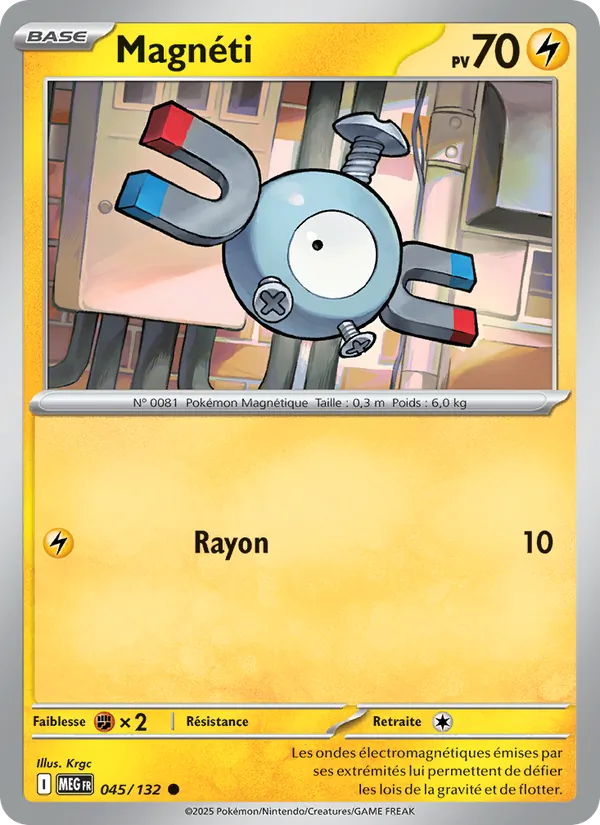 Carte Pokémon Magnéti de l'extension Méga-Évolution