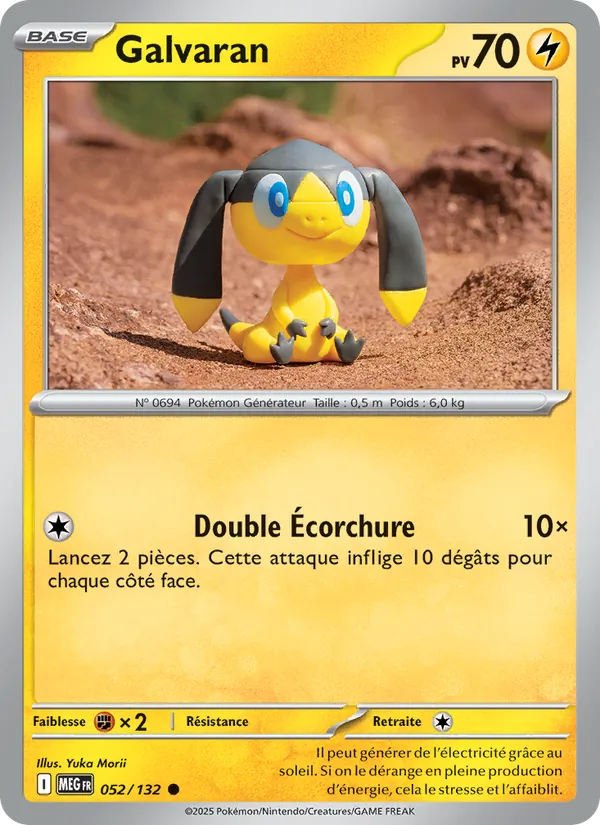 Carte Pokémon Galvaran de l'extension Méga-Évolution