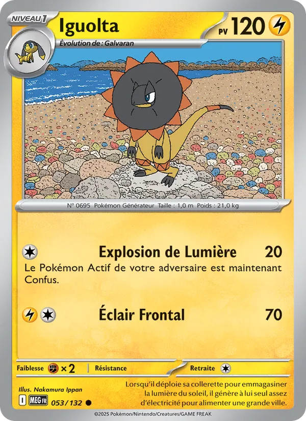 Carte Pokémon Iguolta de l'extension Méga-Évolution