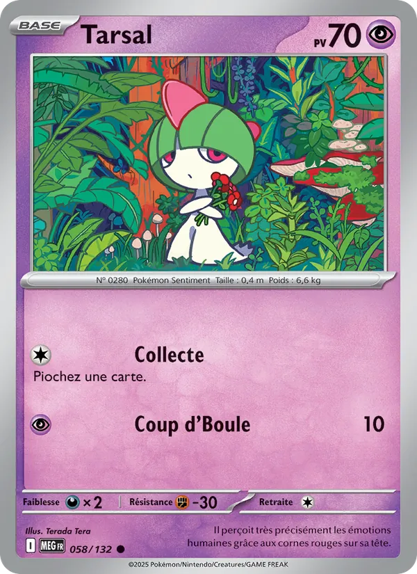 Carte Pokémon Tarsal de l'extension Méga-Évolution