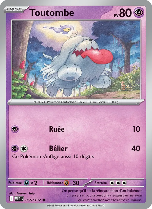 Carte Pokémon Toutombe de l'extension Méga-Évolution