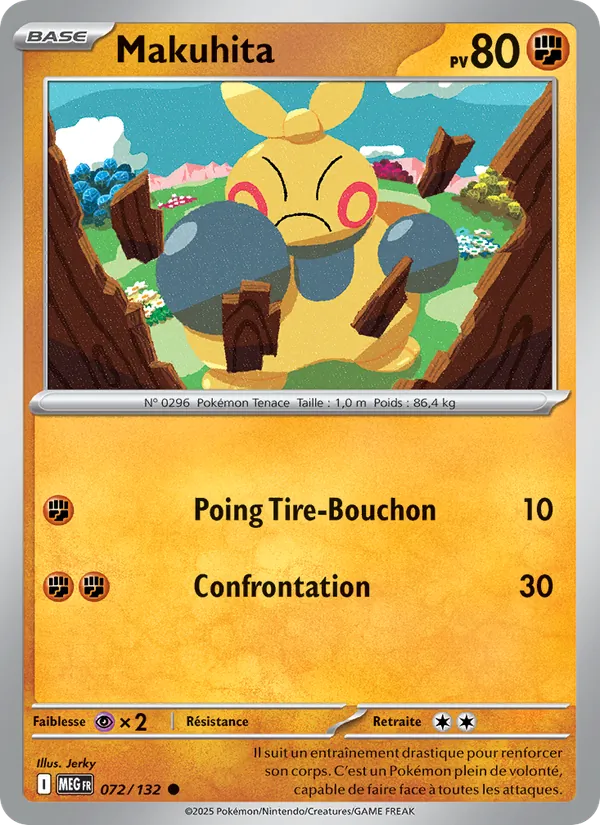 Carte Pokémon Makuhita de l'extension Méga-Évolution
