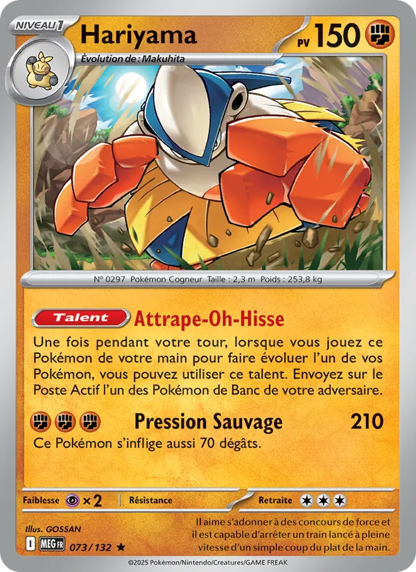Carte Pokémon Hariyama de l'extension Méga-Évolution
