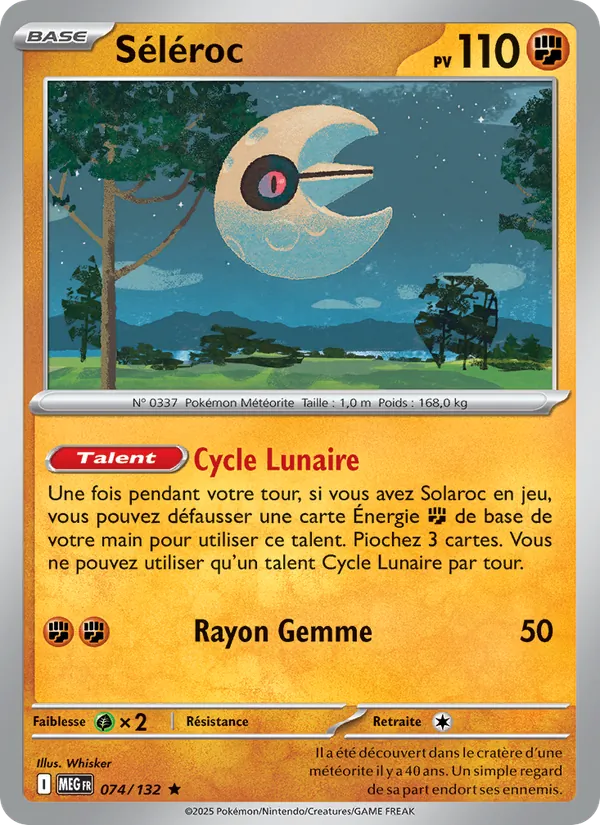 Carte Pokémon Séléroc de l'extension Méga-Évolution