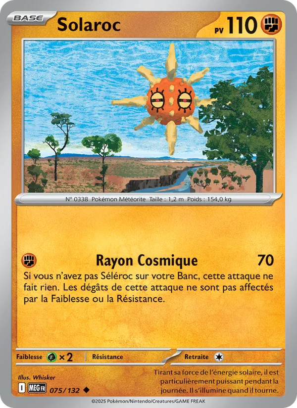 Carte Pokémon Solaroc de l'extension Méga-Évolution