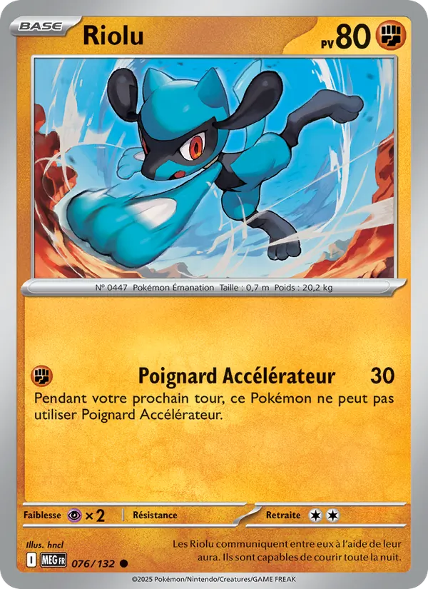 Carte Pokémon Riolu de l'extension Méga-Évolution