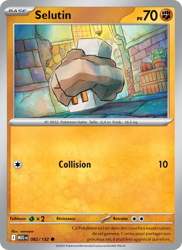 Carte Pokémon Selutin de l'extension Méga-Évolution
