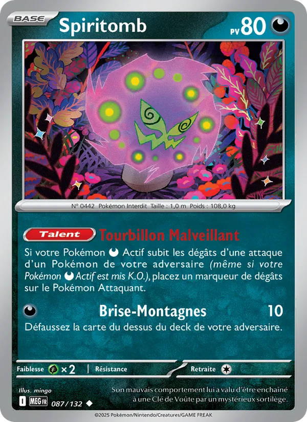 Carte Pokémon Spiritomb de l'extension Méga-Évolution