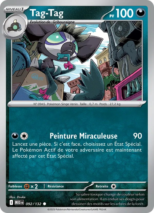 Carte Pokémon Tag-Tag de l'extension Méga-Évolution