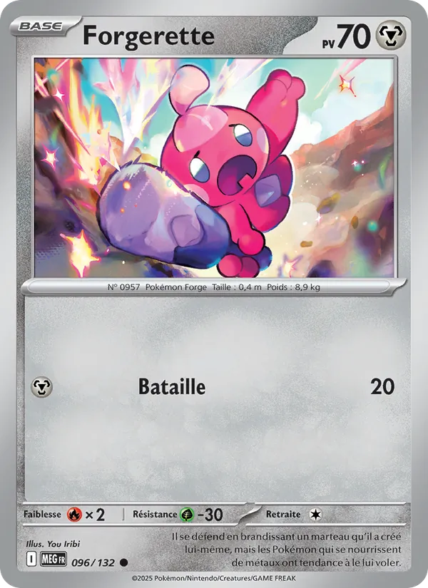Carte Pokémon Forgerette de l'extension Méga-Évolution