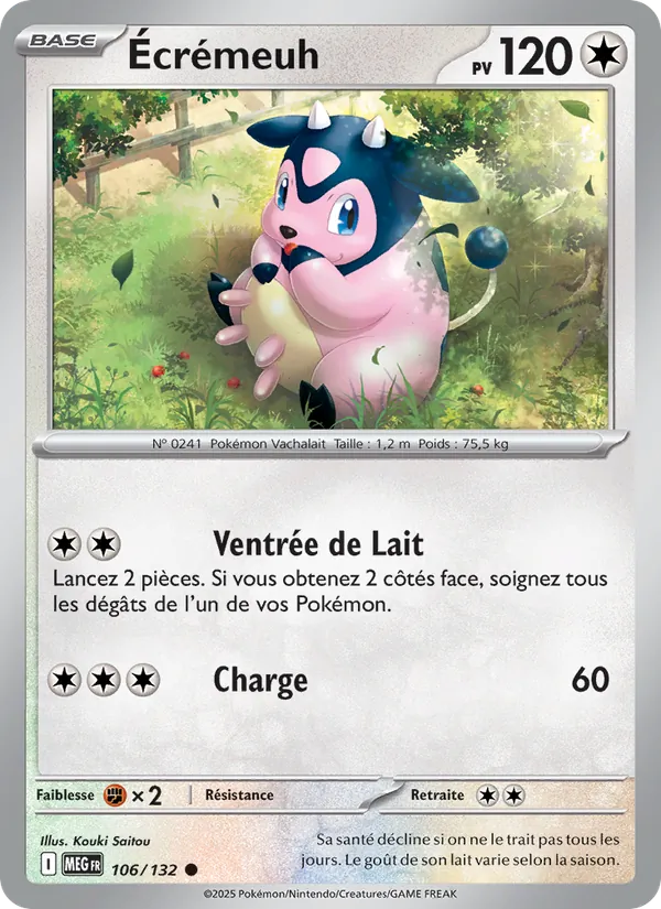Carte Pokémon Écrémeuh de l'extension Méga-Évolution