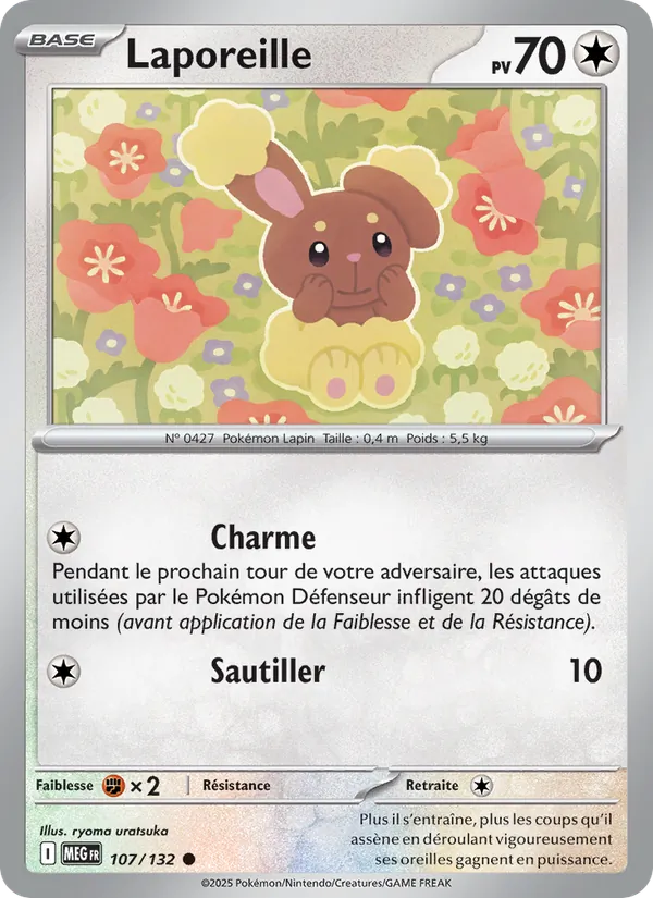 Carte Pokémon Laporeille de l'extension Méga-Évolution