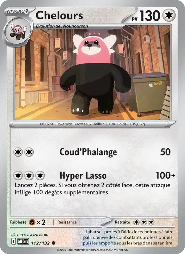Carte Pokémon Chelours de l'extension Méga-Évolution