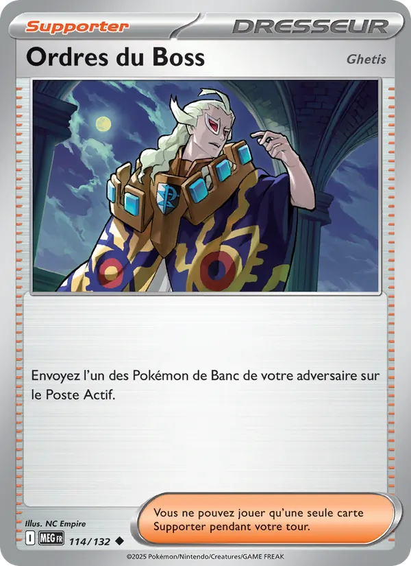Carte Pokémon Ordres du Boss de l'extension Méga-Évolution