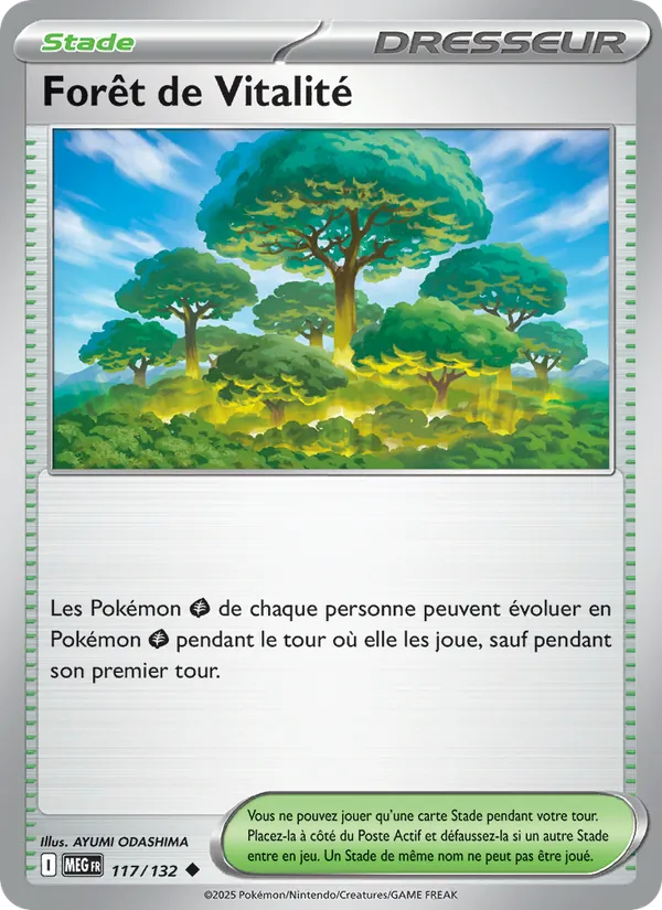 Carte Pokémon Forêt de Vitalité de l'extension Méga-Évolution