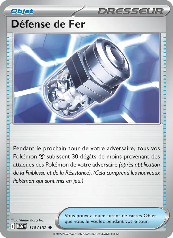 Carte Pokémon Défense de Fer de l'extension Méga-Évolution