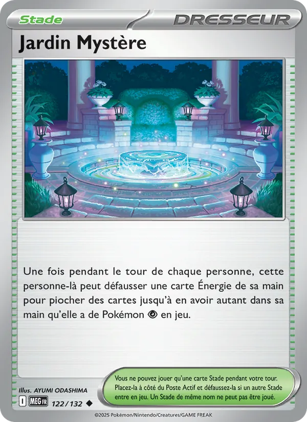 Carte Pokémon Jardin Mystère de l'extension Méga-Évolution