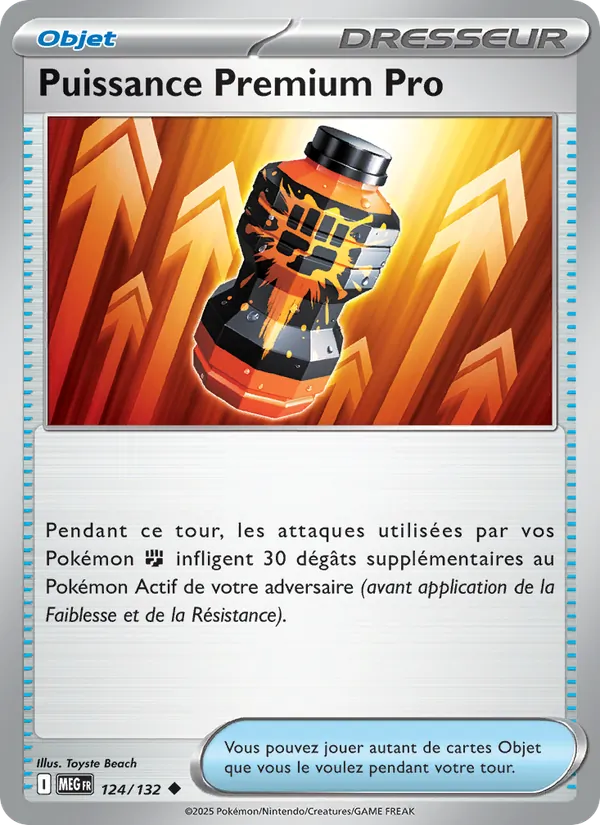 Carte Pokémon Puissance Premium Pro de l'extension Méga-Évolution