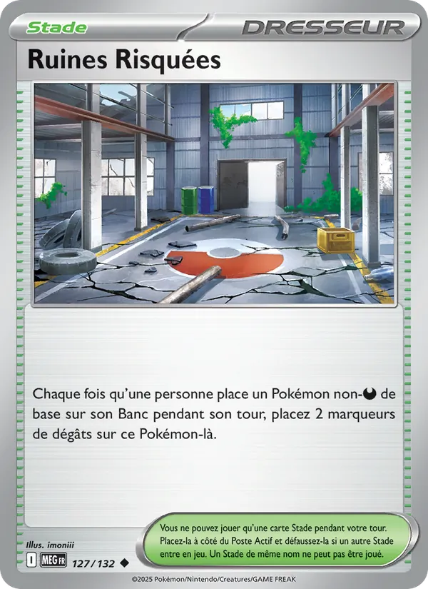 Carte Pokémon Ruines Risquées de l'extension Méga-Évolution